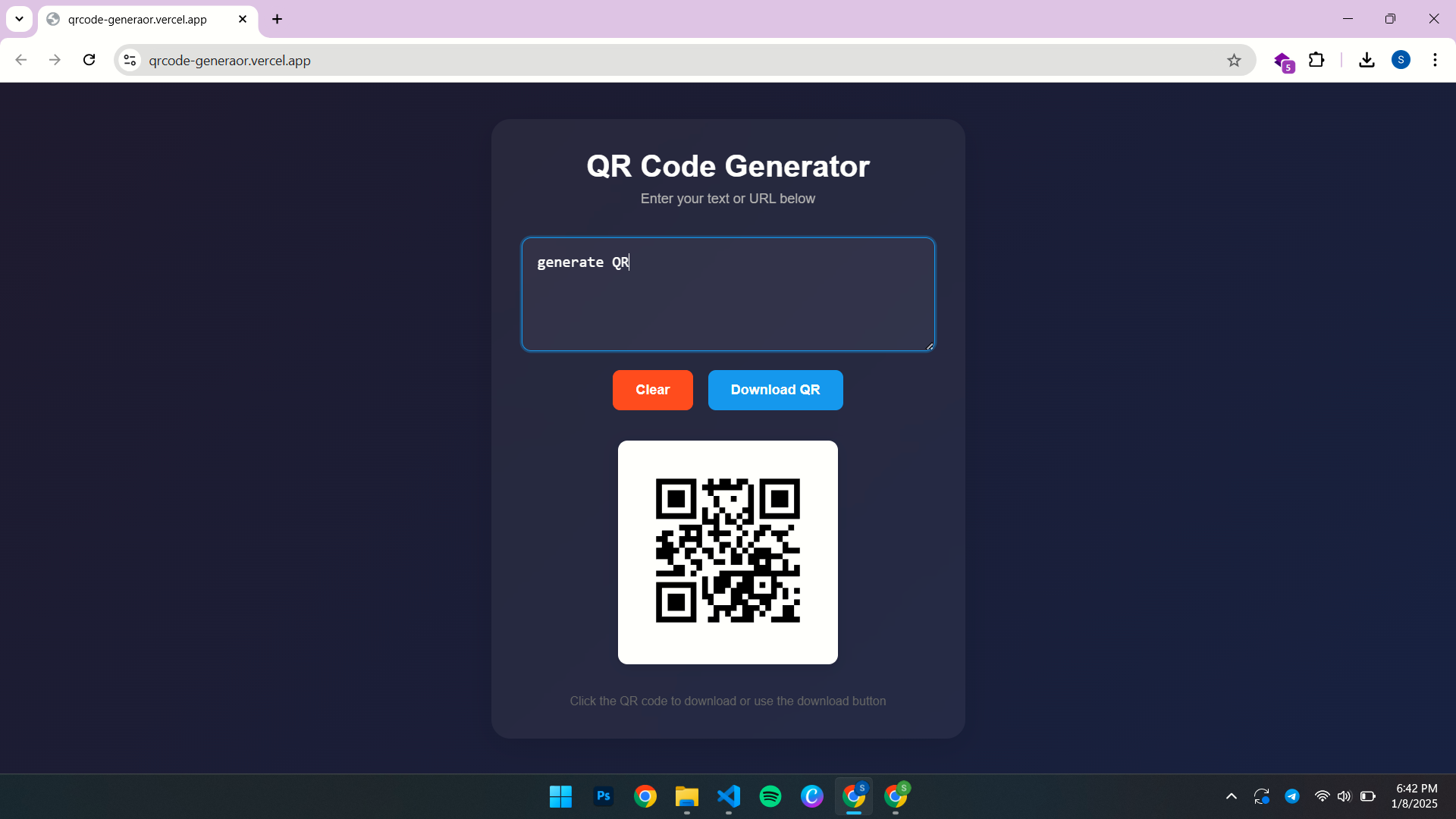 QR Code Generator App